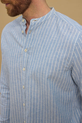 REDGREEN MEN Ace Shirt 1623 Dusty Blue Stripe