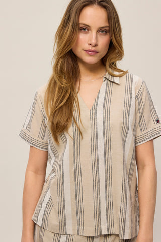 REDGREEN WOMAN Asa Shirt Dresses / Shirts 122 Light Sand Stripe