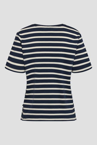 REDGREEN WOMAN Cemille T-shirt Short Sleeve Tee 168 Navy Stripe