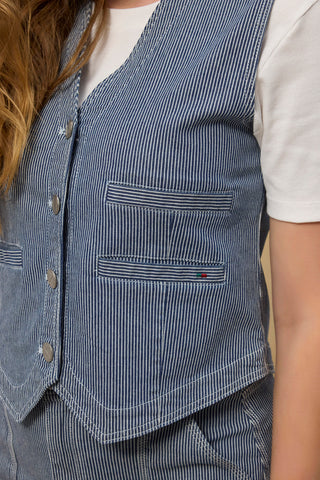 REDGREEN WOMAN Letty Vest Vest 166 Denim Stripe