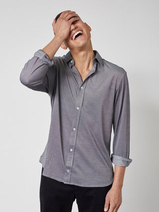 REDGREEN ARON PIQUE SHIRT LS Shirt 4682 Navy Melange