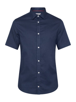 REDGREEN ASGER LINEN SHIRT SS Shirt 0682 NAVY