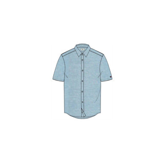 REDGREEN ASGER SHIRT SS Shirt BLUE MELANGE