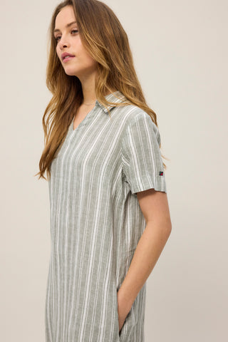 REDGREEN WOMAN Alison Dresses / Shirts 170 Green Pastel Stripe