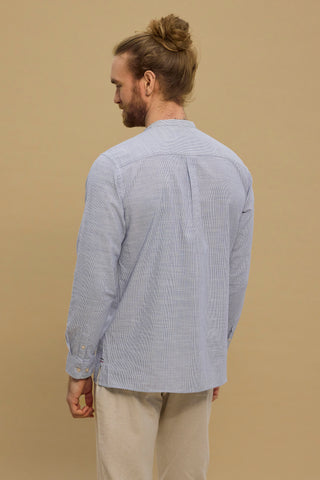 REDGREEN MEN Anthony Shirt Shirt 1621 Dusty Blue Stripe