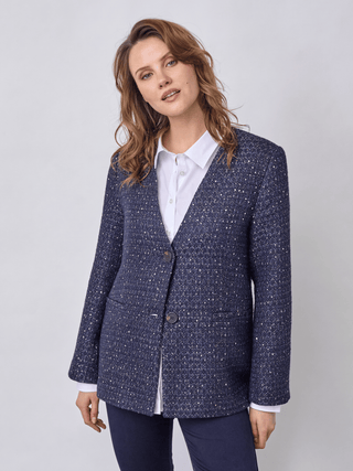 REDGREEN WOMAN Bessie Jackets and Coats 368 Navy Pattern