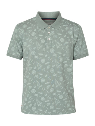 REDGREEN COLTON POLO T-SHIRT Polo 3774 Olive pattern with green pastel