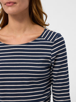 REDGREEN WOMAN Cambridge Long Sleeve Tee 169 Dark Navy Stripe