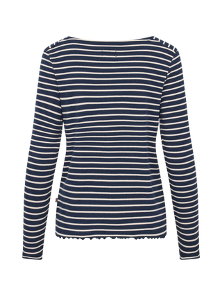 REDGREEN WOMAN Cambridge Long Sleeve Tee 169 Dark Navy Stripe