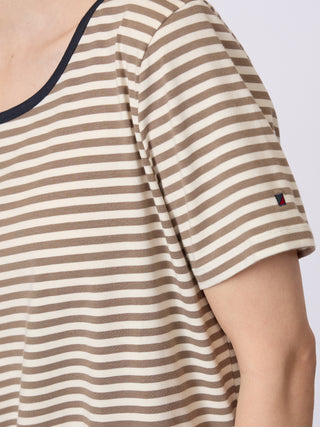 REDGREEN WOMAN Cecilie Tee Polo 185 Plum Stripe