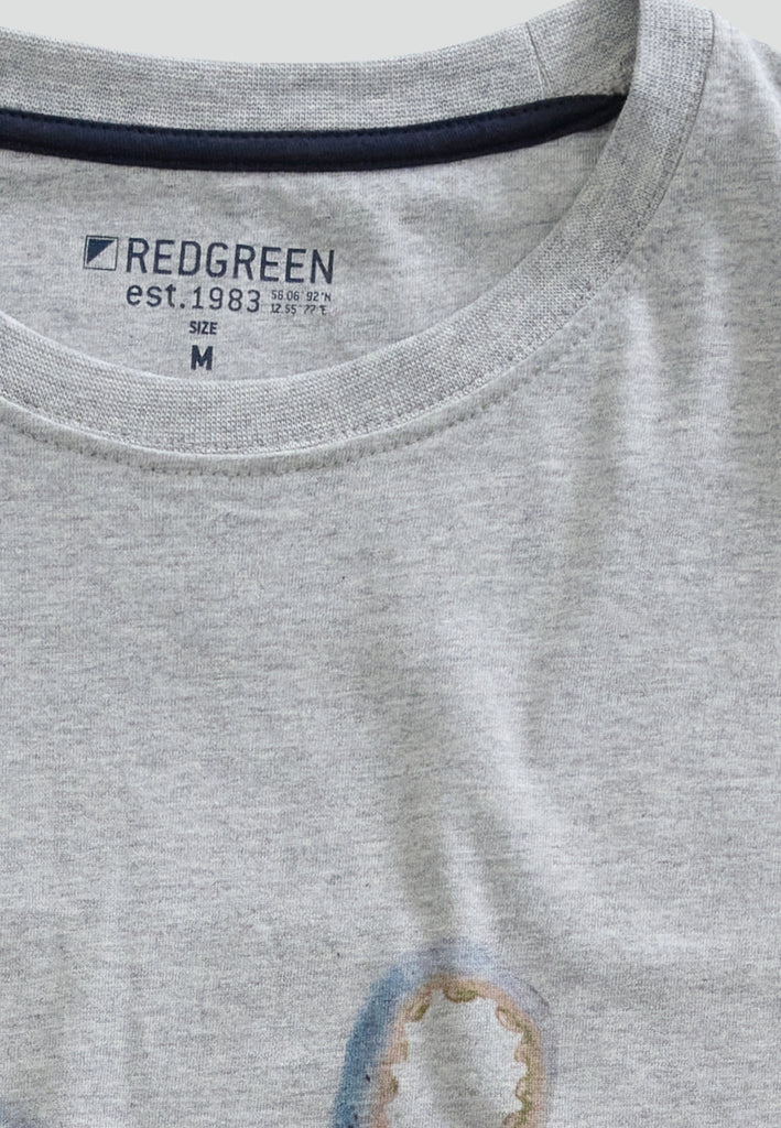 REDGREEN MEN Chet Fashion T-shirt 4141 Lt. Grey Melange