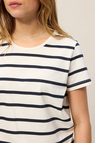 REDGREEN WOMAN Chris T-shirt Short Sleeve Tee 168 Navy Stripe
