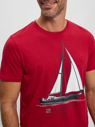 REDGREEN MEN Christopher Båd T-shirt T-shirt B - Red