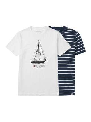 Amazon Redgreen Christopher 2-pack t-shirt T-shirt Blue/White