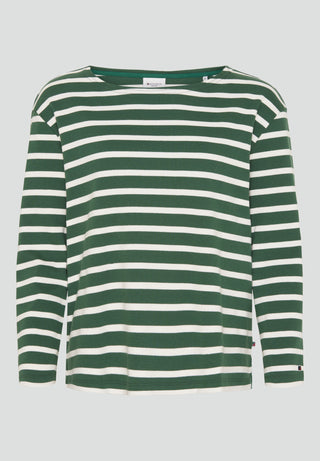 REDGREEN WOMAN Claudia T-shirt  Long Sleeve Tee 175 Green Stripe
