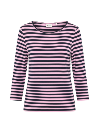 REDGREEN WOMAN Cleo T-shirt Long Sleeve Tee 143 Pale Pink Stripe