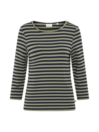 REDGREEN WOMAN Cleo T-shirt Long Sleeve Tee 177 Olive Stripe