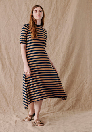 REDGREEN WOMAN Ditte Dress Dresses / Shirts 126 Light Brown Stripe