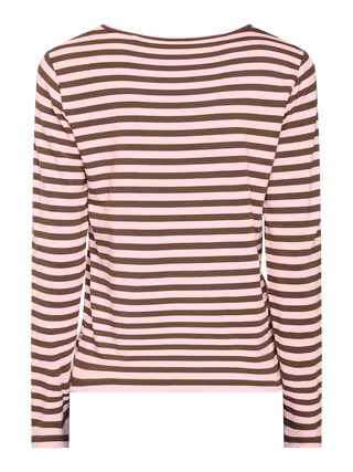 REDGREEN WOMAN Fie Long Sleeve T-shirt Long Sleeve Tee 145 Pink Stripe