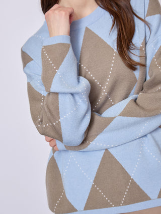 REDGREEN WOMAN Kaja Knit 363 Blue Pattern