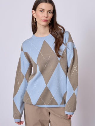 REDGREEN WOMAN Kaja Knit 363 Blue Pattern