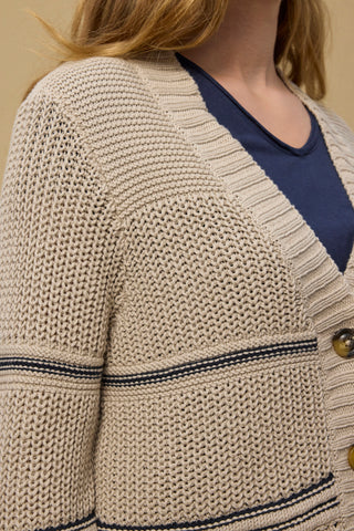 REDGREEN WOMAN Kasmira Knit Knit 123 Sand Stripe