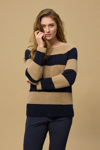 REDGREEN WOMAN Kimberly Knit Knit 124 Mid Sand Stripe