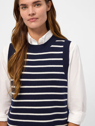 REDGREEN WOMAN Lera Vest Knit 169 Dark Navy Stripe