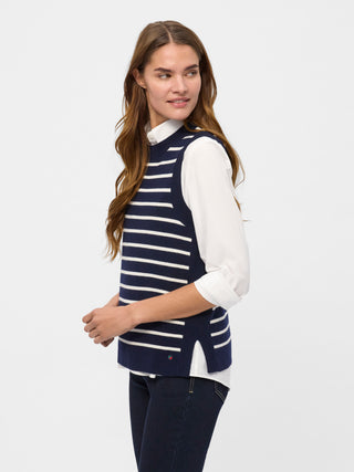 REDGREEN WOMAN Lera Vest Knit 169 Dark Navy Stripe