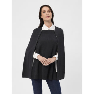REDGREEN WOMAN Noemi Knit Cape Knit 499 Black Melange