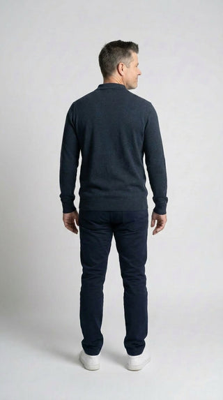 REDGREEN REDGREEN Langærmet Strikket Polo Knit Navy