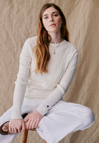 REDGREEN WOMAN Simone Cable knit  Knit 020 Off White