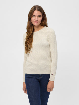 REDGREEN WOMAN Susan Cable Knit Knit 421 Ecru Melange