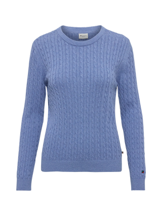 REDGREEN WOMAN Susan Cable Knit Knit 464 Mid Blue Melange